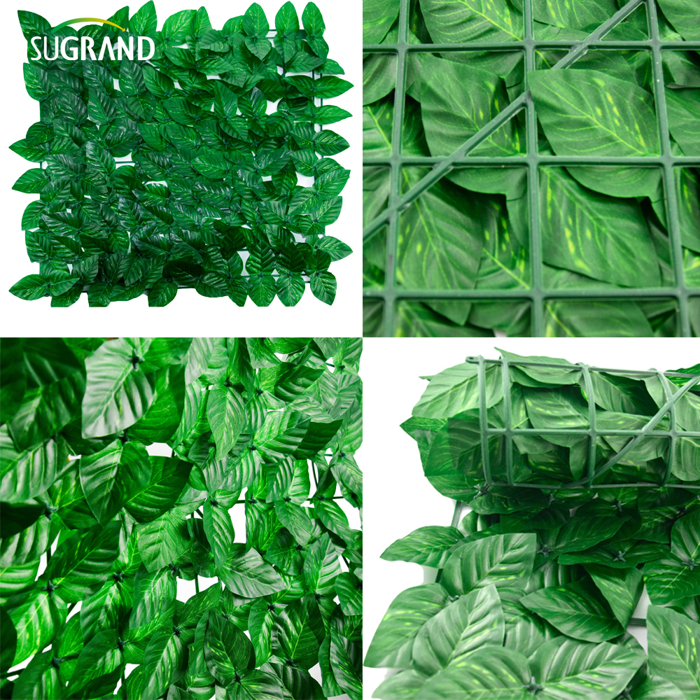 לוחות מלאכותי עלווה מלאכותי דשא ירוק צמח קיר לקישוט גינה