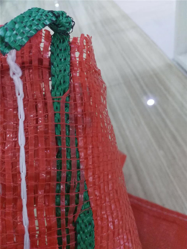 שקית רשת נטו רשת פלסטיק אדומה HDPE בתפוח אדמה